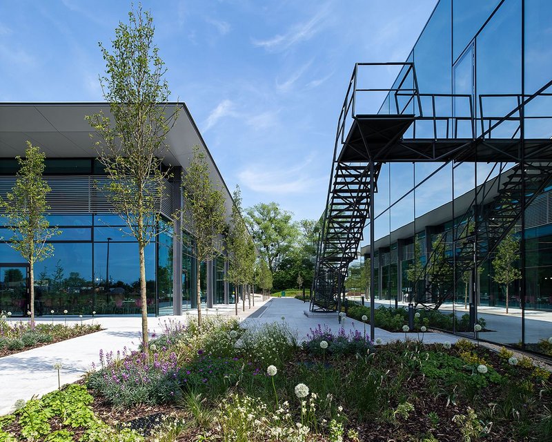 Dyson base becoming a campus: Between D9 and Lightning Cafe. Nice space but you can't help but focus on the staircase.