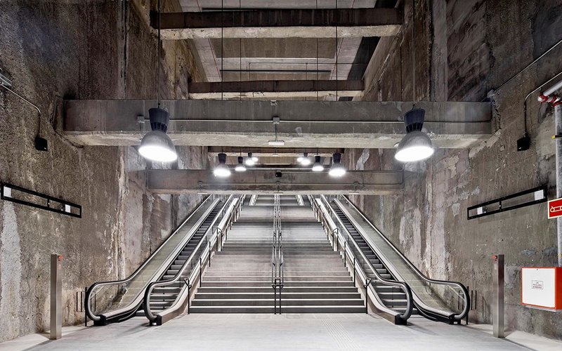 Garcés de Seta Bonet Arquitectes' three metro stations on Barcelona's L9 won the Interior Design category.