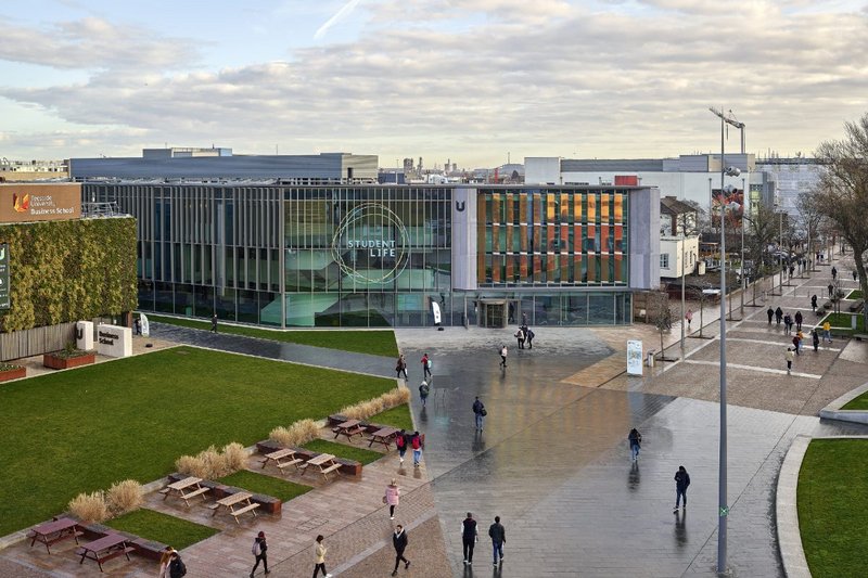 Teesside University Student Life Building, Middlesbrough.