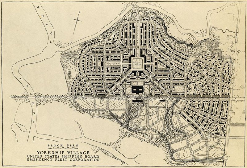 A ‘Bolshevistic’ undertaking? Yorkship Village, part of the American WW1 programme plan from the Emergency Fleet Corporation.