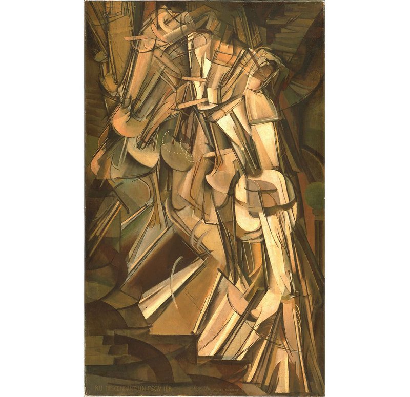 Nude Descending a Staircase, Marcel Duchamp, 1912.