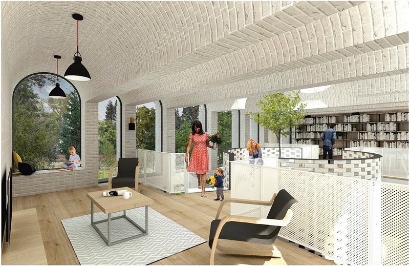 A vaulted arched ceiling in the central living space of David Parsons’ commended Villa ME!