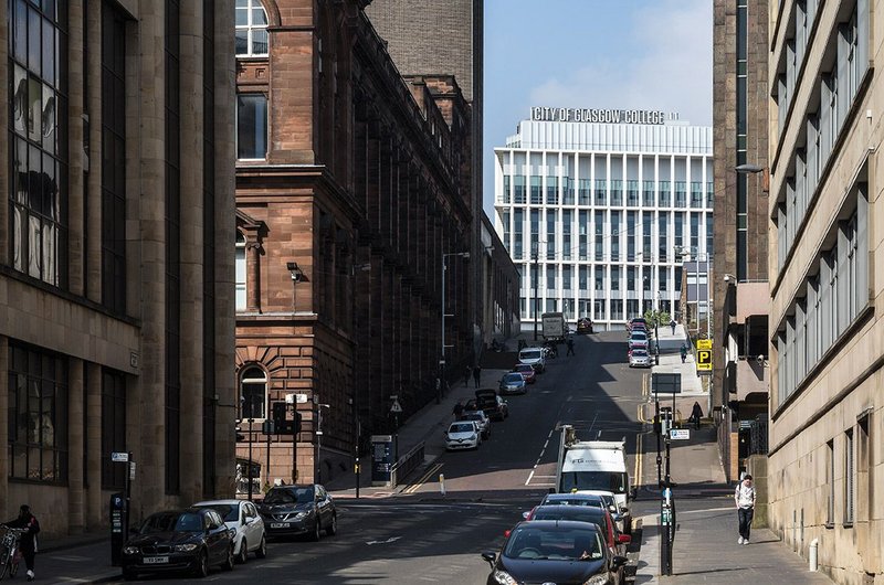 Entrance atrium brings the public and pupils into the body of the building