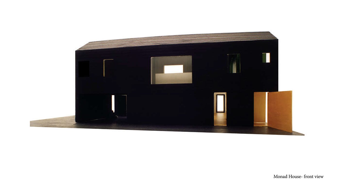 Monad House front view, runner-up in the Welsh House of the Future competition in 1999.