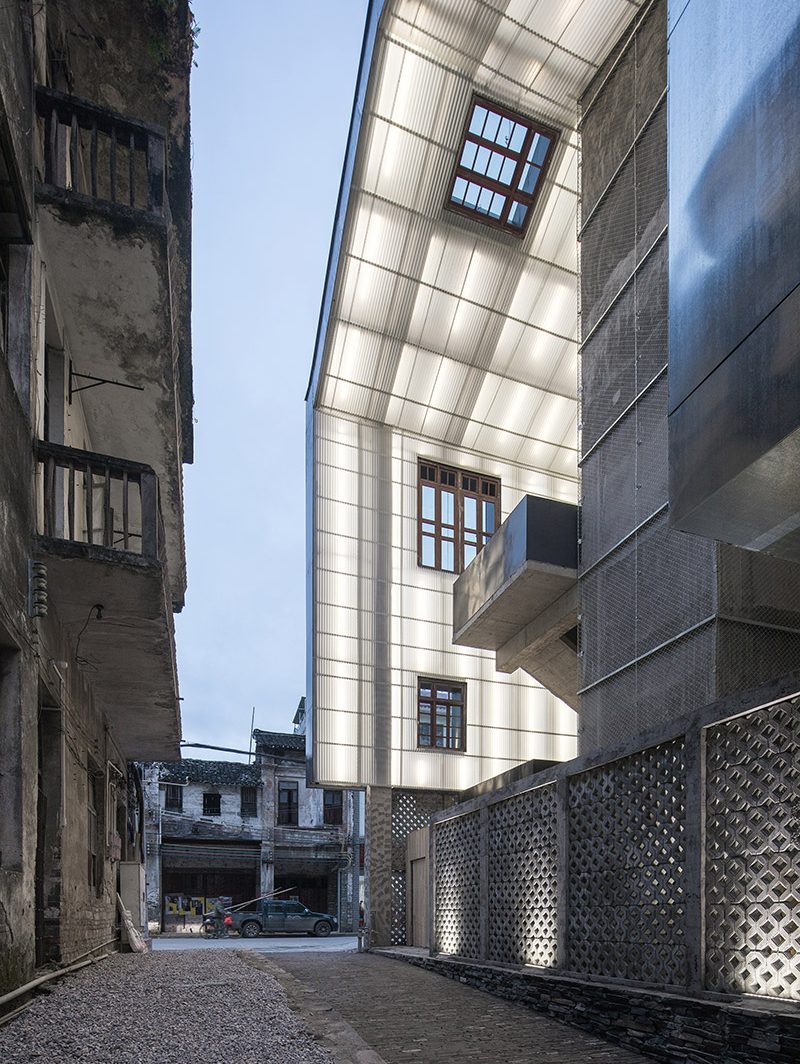 Lianzhou Museum of Photography Lianzhou China – from an alleyway alongside.