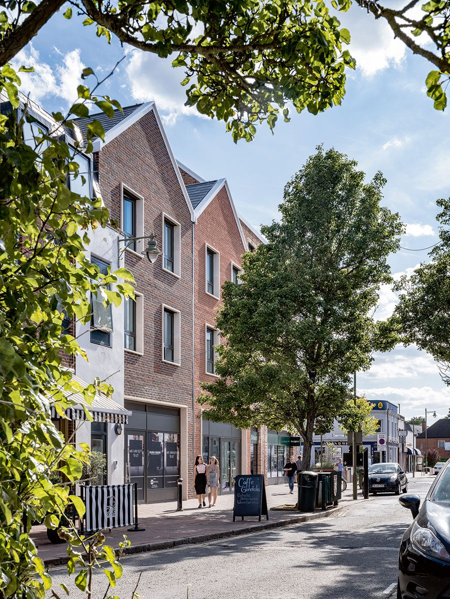 The small pitched volumes fit effortlessly into the High Street.