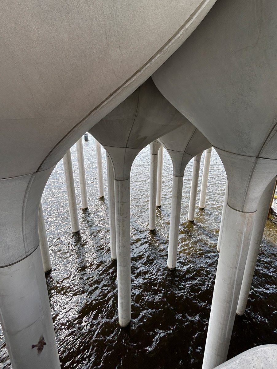 Little Island's stiletto structure.