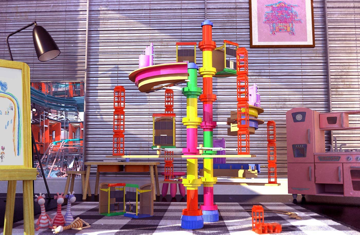Playing Shop. 594mm x 841mm, render with post-production.