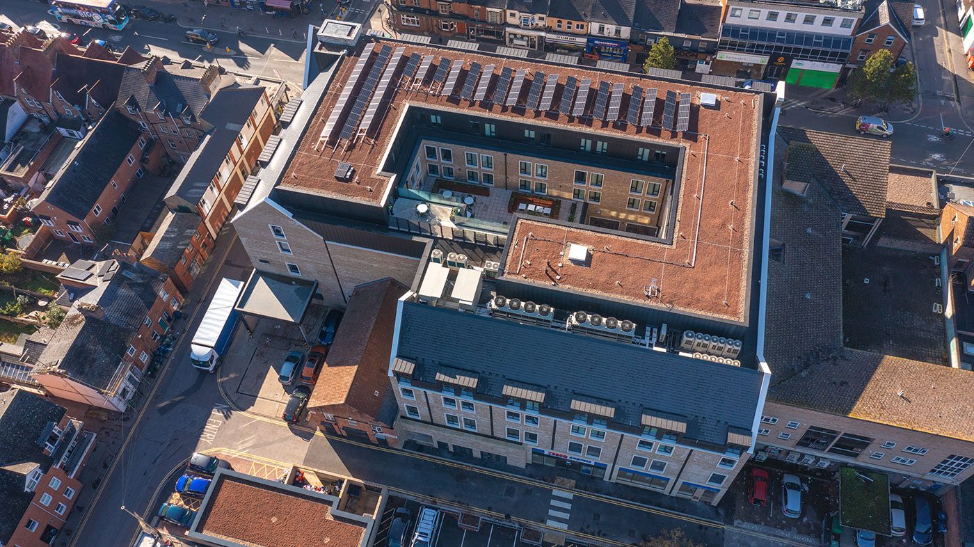 Soprema's full building envelope solution at The Spireworks student accommodation and retail space, Oxford.