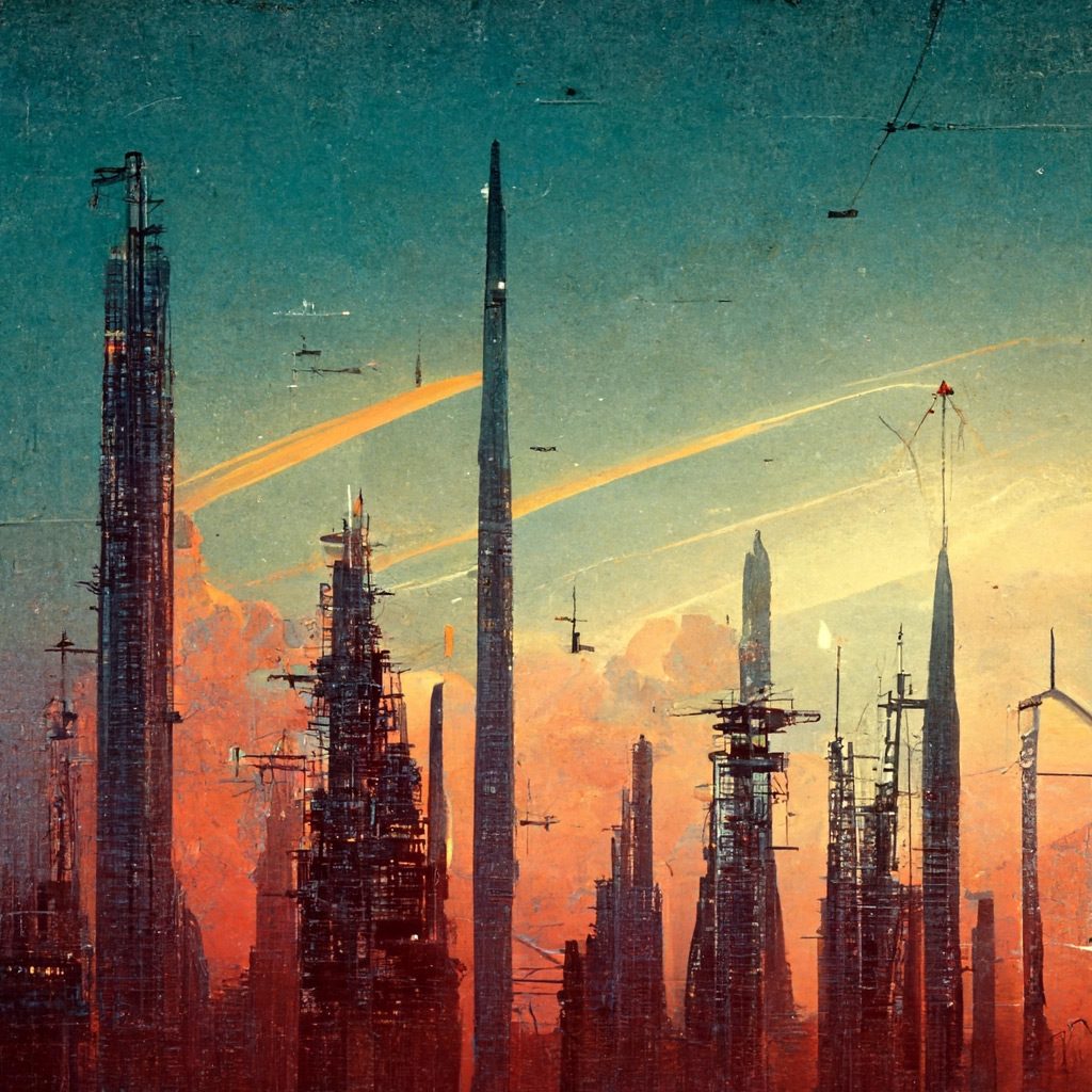 Stephen Cousins attempts his own vision of the future using AI software Midjourney