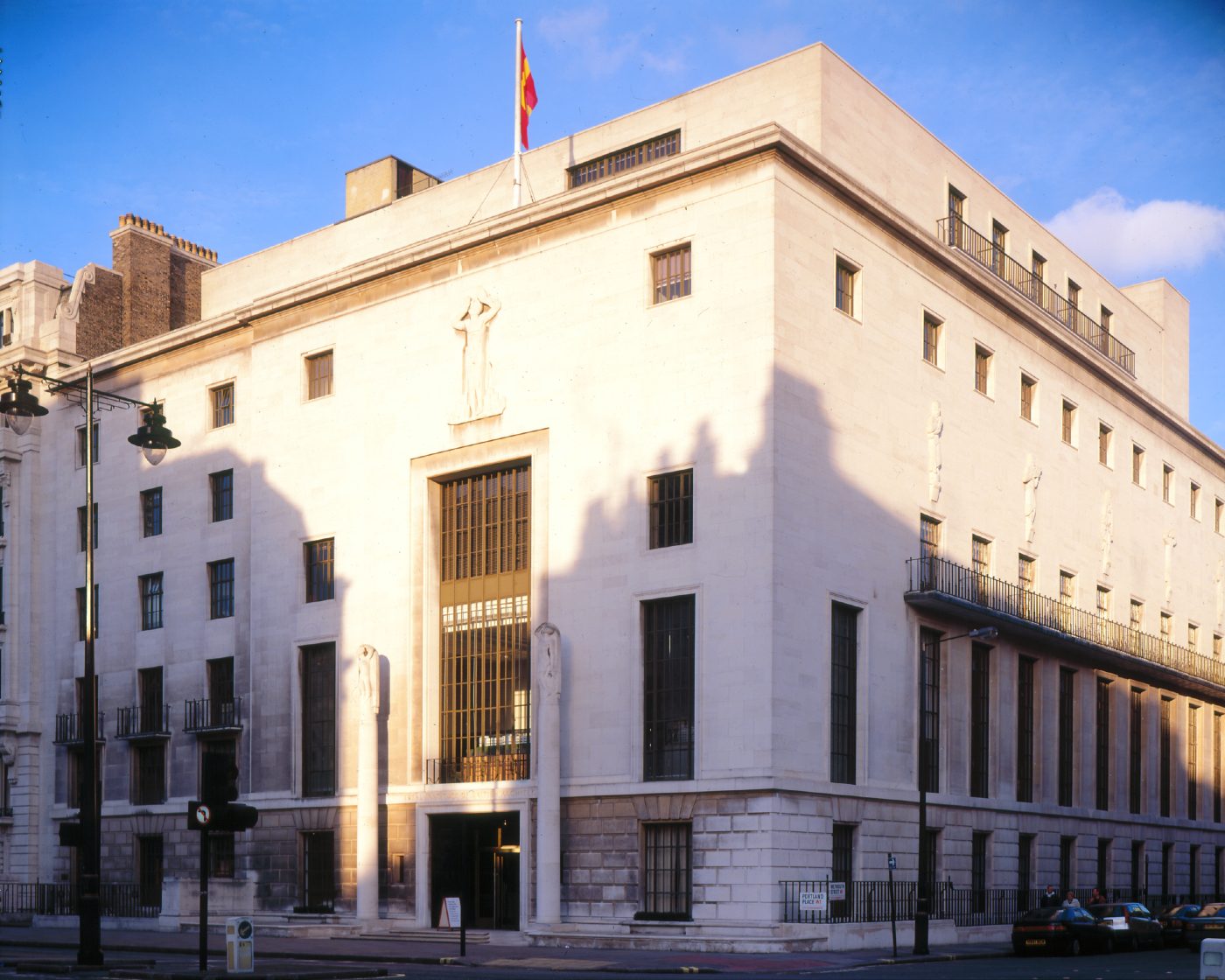 Royal Institute of British Architects' main office at 66 Portland Place, London.
