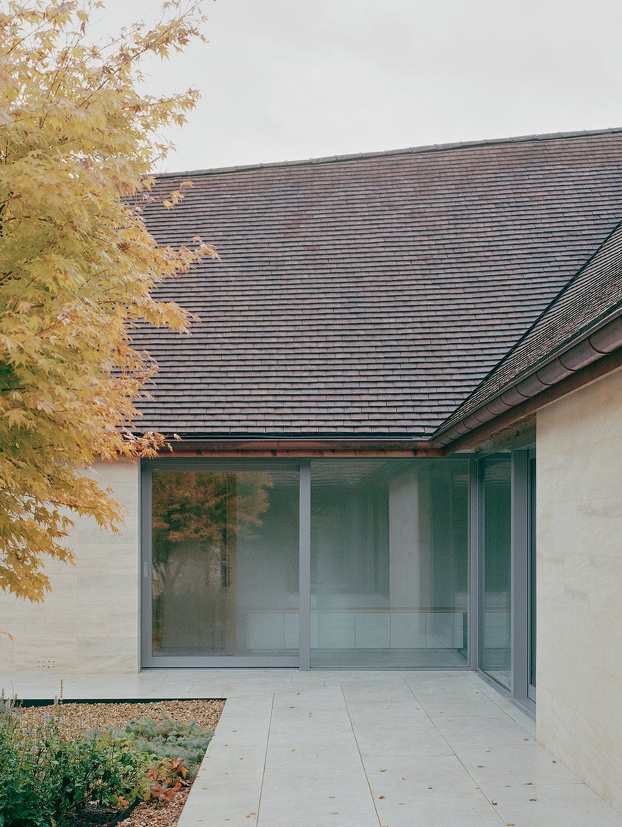 The courtyard helps regulate internal temperature.