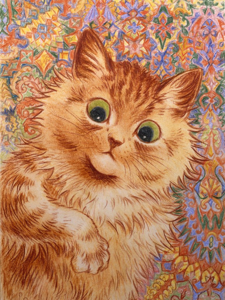 Louis Wain, Ginger Cat, 1931.